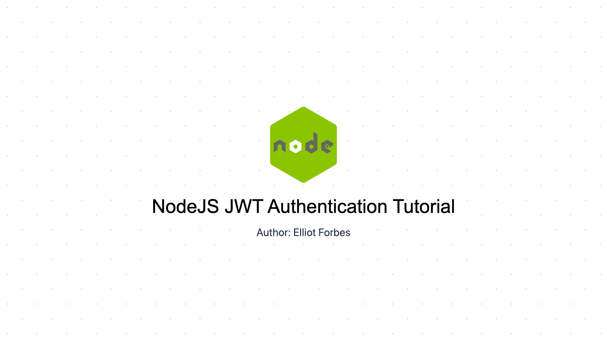 NodeJS JWT Authentication Tutorial 